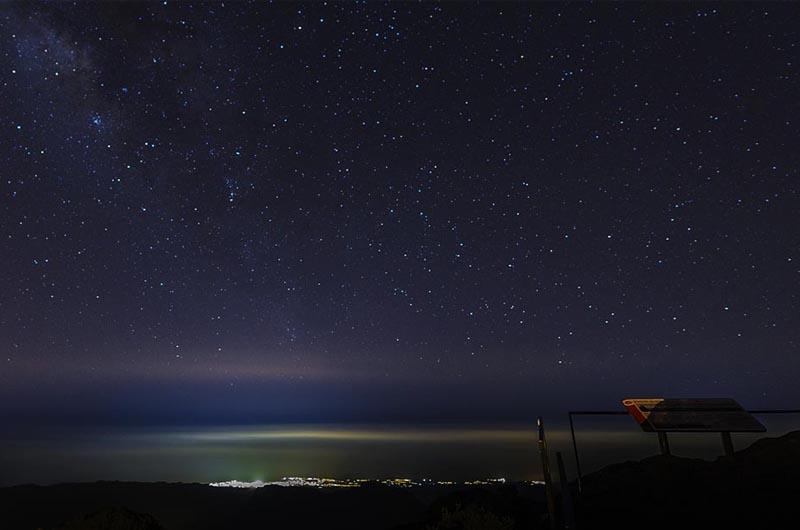 Observación astronómica nocturna